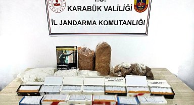 Jandarma binlerce adet makaron ve filtre ele geçirdi