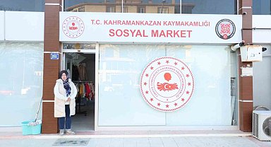 Kahramankazan'da Sosyal Market ihtiyaç sahiplerini AVM standartlarında ağırlıyor