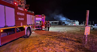 Karasu sahildeki işletme alev topuna döndü