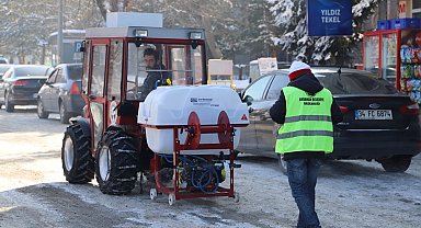 Karla mücadelede yeni dönem, 'Buz çözücü solüsyon serpme makinesi '