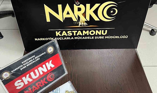 Kastamonu'da skunkla yakalanan şahıs gözaltına alındı