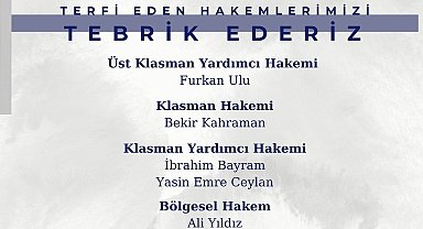 Kayseri Bölgesi'nden 7 futbol hakemi terfi etti