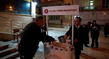 Keçiören Belediyesinden kandil simidi ikramı
