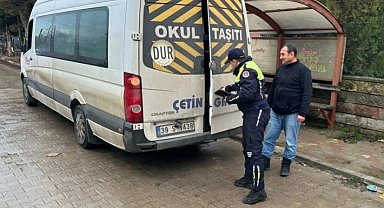 Kırklareli'nde okul servisleri denetlendi