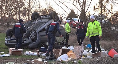 Kırklareli'nde şarampole devrilen otomobilin sürücüsü hayatını kaybetti