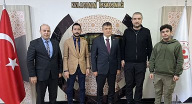 Kızılcahamam Kaymakamı Mehmetbeyoğlu, gazetecileri ağırladı
