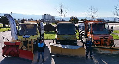 Kocaeli'nin güçlü filosu karla mücadeleye hazır