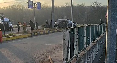 Köy muhtarları kaza geçirdi: 2 yaralı