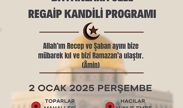 Köyceğiz'de Regaip Kandili nedeniyle programlar düzenlenecek