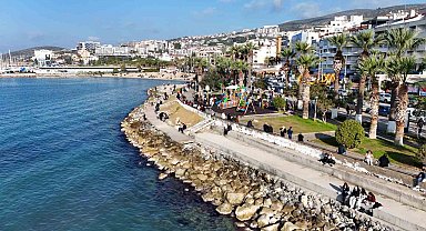 Kuşadası'nda Ocak ayında bahar havası