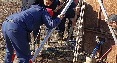 Kuyuya düşen köpek kurtarıldı