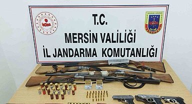 Mersin'de 3'ü tabanca 7 silah ele geçirildi