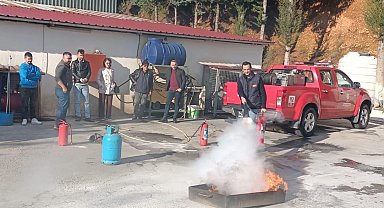 Muğla İtfaiyesi'nden baca temizlik eğitimi