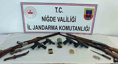 Niğde'de jandarmadan uyuşturucu ve silah operasyonu