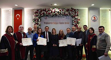 OMÜ'de 155 akademisyene profesörlük belgesi