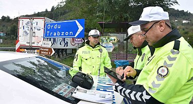 Ordu'da bir haftada 14 bin araç ve sürücüsü denetlendi