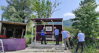 Ordu'da hükümlüler tarafından bin 500 adet durak üretildi