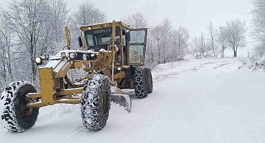 Ordu'nun yüksek kesimlerinde karla mücadele çalışmaları