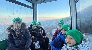 Osmangazi'deki çocuklar kayak yapmayı öğreniyor