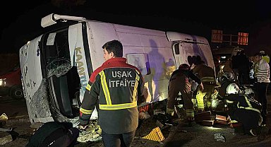 Otomobil ile işçi servisi çarpıştı: 1'i ağır, 28 yaralı