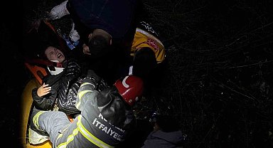 Özçekim yapmak isterken düşen genç kadın böyle kurtarıldı