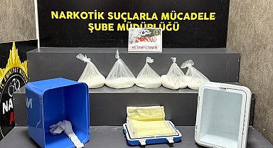Piknik termosundan 5 kilogram uyuşturucu çıktı