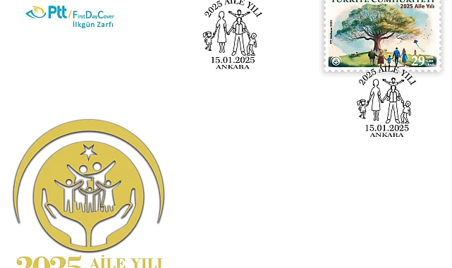 PTT'den 'Aile Yılı'na özel pul ve zarf