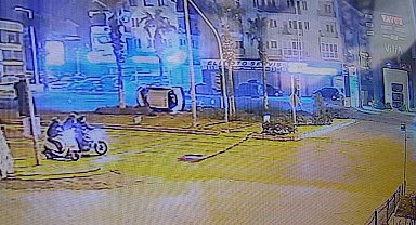 Refüje çarpan otomobil takla attı: 1 yaralı