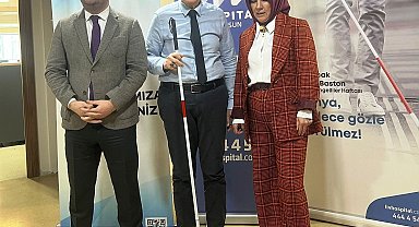 Sağlık çalışanları görme engelliler ile empati kurdu