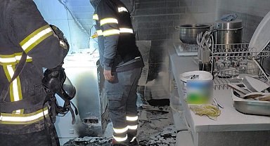 Samandağ'da iş yerinde yangın