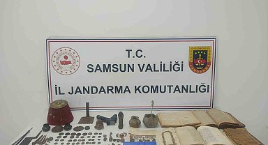 Samsun'da jandarma tarihi eser ele geçirdi