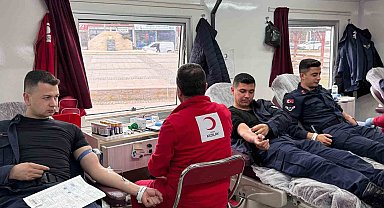 Saraykent'te Jandarma personeli kan bağışında bulundu