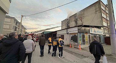 Şehrin göbeğinde korkutan yangın