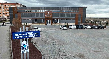 Selçuklu Belediyesi Selçuklu Fen Lisesi Kapalı Spor Salonu tamamlandı