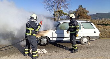 Seyir halinde bir anda alev aldı