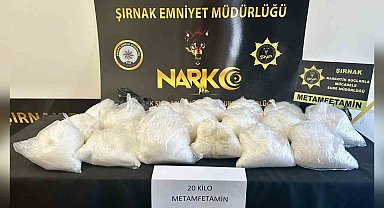Şırnak'ta 20 kilo uyuşturucu ele geçirildi