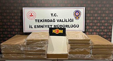 Tekirdağ'da 75 bin adet dolu makaron ele geçirildi