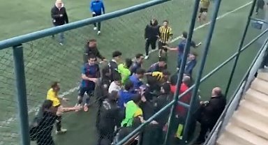 Trabzon'da amatör maçta kavga