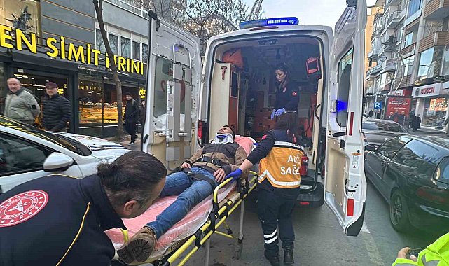 Trafiğe kapatılan caddede kaza: 1 yaralı