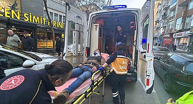 Trafiğe kapatılan caddede kaza: 1 yaralı