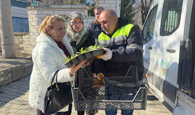 Turhal'da 3 bin 500 çiçek kabirlerle buluştu