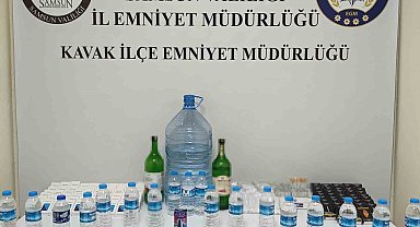 Tütüncüde sahte alkol ve makaron ele geçirildi