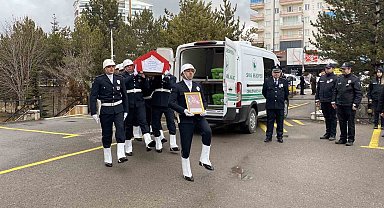 Vefat eden polis memuru törenle uğurlandı