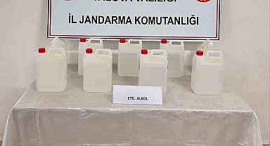 Yalova'da kargoyla yollanan 45 litre etil alkol ele geçirildi