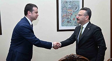 Yeni atanan Sanayi ve Teknoloji İl Müdürü Uysal, Vali Aksoy'u ziyaret etti