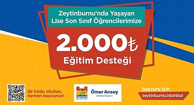 Zeytinburnu Belediyesi'nden lise öğrencilerine 2 bin TL eğitim desteği