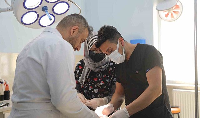 5 bacaklı dünyaya gelen kuzunun bir ayağı başarılı bir ameliyat ile alındı