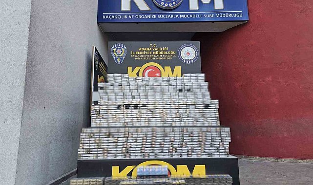 Adana'da 9 bin paket kaçak sigara ele geçirildi