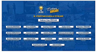 AK Parti Ankara İl Yürütme Kurulu listesi açıklandı