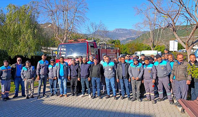 Alanya'da arazöz sürücülerine yangın eğitimi verildi